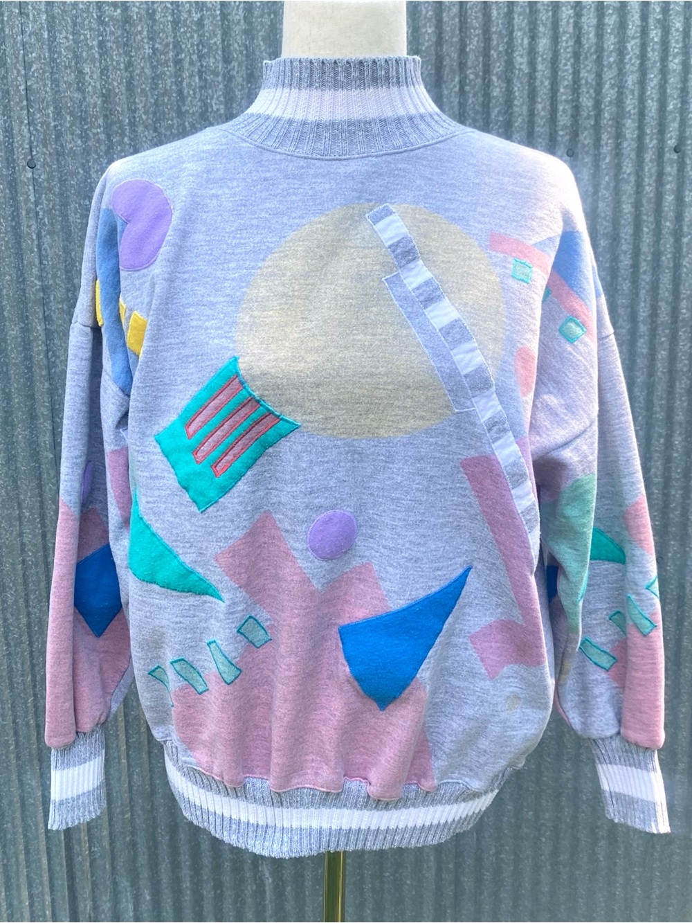 Vintage 80’s Magnet Geometric Print Sweatshirt Size Large